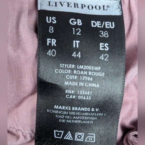 Liverpool Size 8 Dusty Pink Skinny Jeans Stretch - Picture 7 of 12